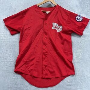 Babe Ruth Jersey Mens Large High Five Sports Wear Red Retro Baseball‎